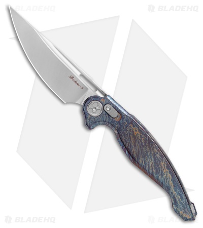Rike Knife Predator2 Flame Titanium (3.90" Stonewash)