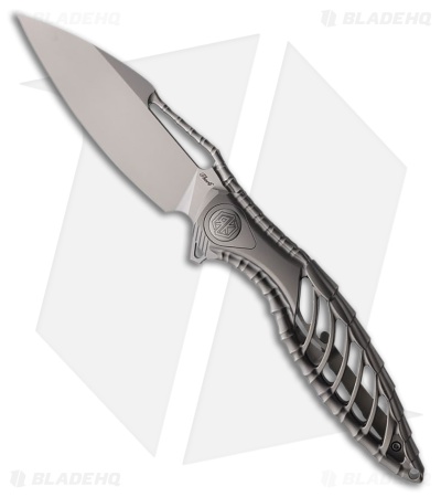 Rike Knife Thor 6 Frame Lock Knife Gray Titanium (3.4" Bead Blast M390)