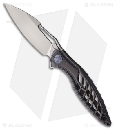 Rike Knife Thor 6 Frame Lock Knife Dark Gray Titanium (3.4" Bead Blast M390)