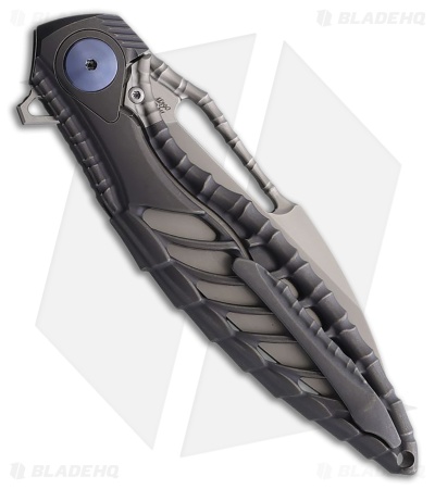 Rike Knife Thor 6 Frame Lock Knife Dark Gray Titanium (3.4" Bead Blast M390)