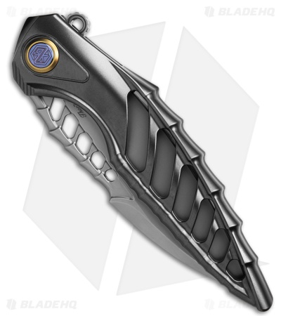 Rike Knife Thor7 Liner Lock Knife Integral Black Holed Titanium(3.5" S90V)