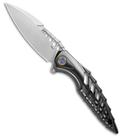 Rike Knife Thor7 Liner Lock Knife Integral Black Holed Titanium(3.5" S90V)