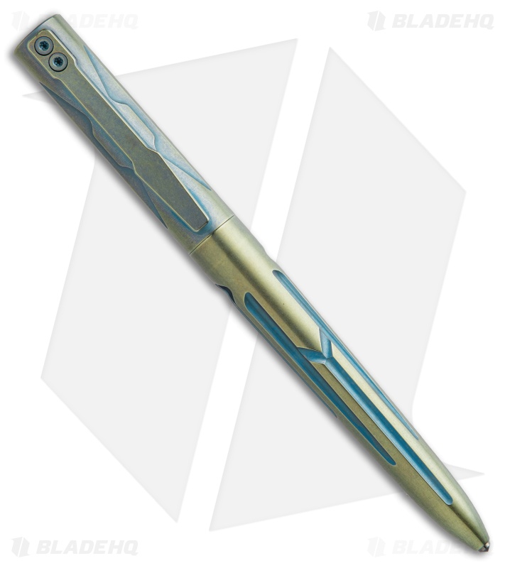 Rike Knife Titanium Tactical Pen - Gold/Blue