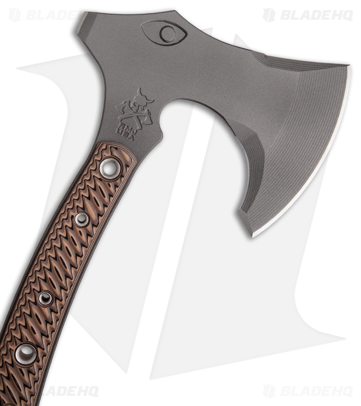 RMJ Tactical Berserker 15" Tomahawk Axe - Hyena Brown G-10