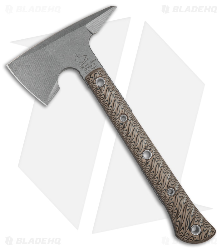 RMJ Tactical Jenny Wren 11.5" Tomahawk Axe Hyena Brown G-10 (Tungsten Cerakote) 