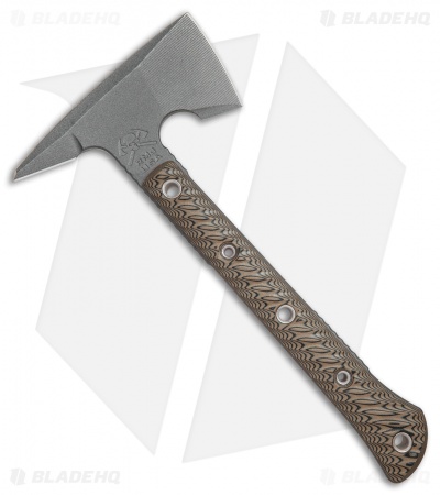 RMJ Tactical Jenny Wren 11.5" Tomahawk Axe Hyena Brown G-10 (Tungsten Cerakote) 
