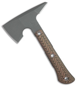 RMJ Tactical Mini Jenny 9.5" Tomahawk Axe Hyena Brown G-10 (Tungsten Cerakote) 