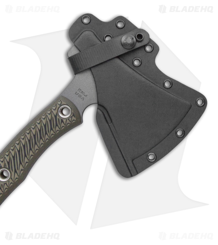 RMJ Tactical Outpost 11.375" Tomahawk - Dirty Olive G10 52100