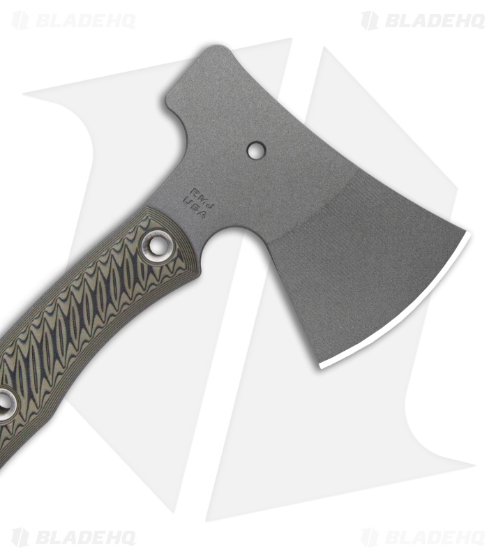 RMJ Tactical Outpost 11.375" Tomahawk - Dirty Olive G10 52100