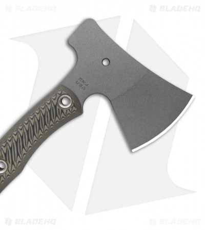RMJ Tactical Outpost 11.375" Tomahawk - Dirty Olive G10 52100