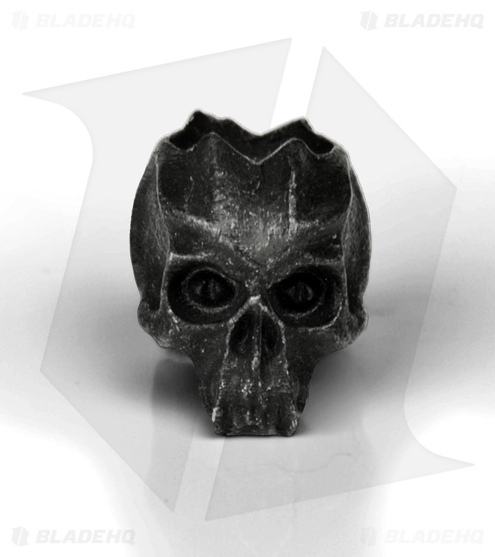 Schmuckatelli Cyber Mini Skull Lanyard Bead (Black Oxidized)