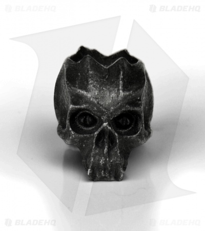 Schmuckatelli Cyber Mini Skull Lanyard Bead (Black Oxidized)