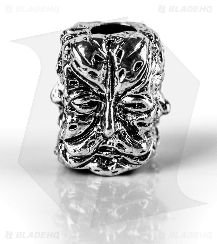 Schmuckatelli Green Man Lanyard Bead (Antique Rhodium)