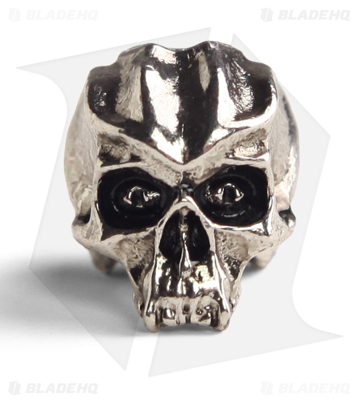 Schmuckatelli Cyber Skull Lanyard Bead (Antique Rhodium Plated)