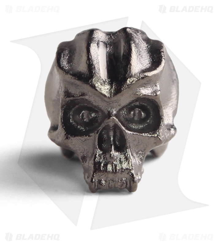 Schmuckatelli Cyber Skull Lanyard Bead (Matte Hematite Plated)