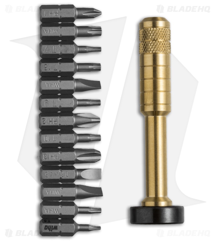 Scout Leather Co Hex Bit Driver Brass W 13 Piece Set - Scout Leather Co Hex Bit Drivers Scout Leather Co Hex Bit Driver Brass W 13 Piece Set - Scout Leather Co Hex Bit Drivers