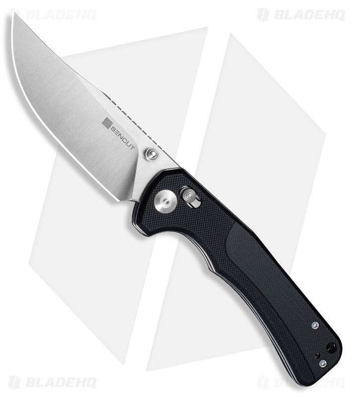 SENCUT Slybolt Crossbar Lock Knife Black G-10 (3.6" Satin)