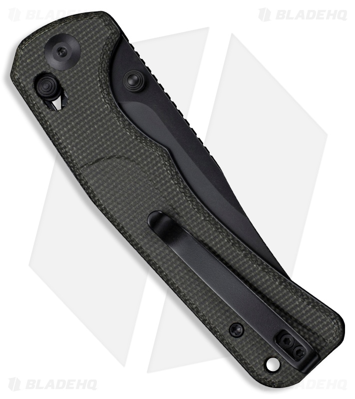 ★290★ SENCUT Slybolt Knife Green Canvas Micarta Black