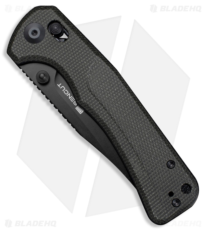 SENCUT Slybolt Crossbar Lock Knife Green Canvas Micarta (3.6" Black)