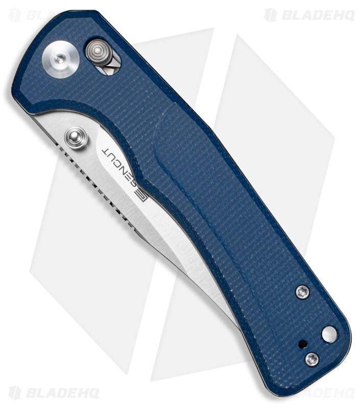 SENCUT Slybolt Crossbar Lock Knife Blue Canvas Micarta (3.6" Satin)