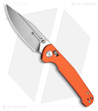 SENCUT Glenspar Crossbar Lock Knife Orange G-10 (3.5" Satin)