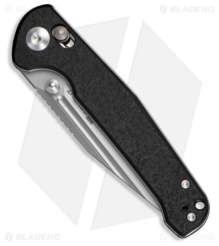 SENCUT Glenspar Crossbar Lock Knife Black Shredded G-10 (3.5" Stonewash)