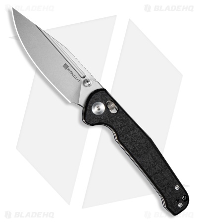 SENCUT Glenspar Crossbar Lock Knife Black Shredded G-10 (3.5" Stonewash)