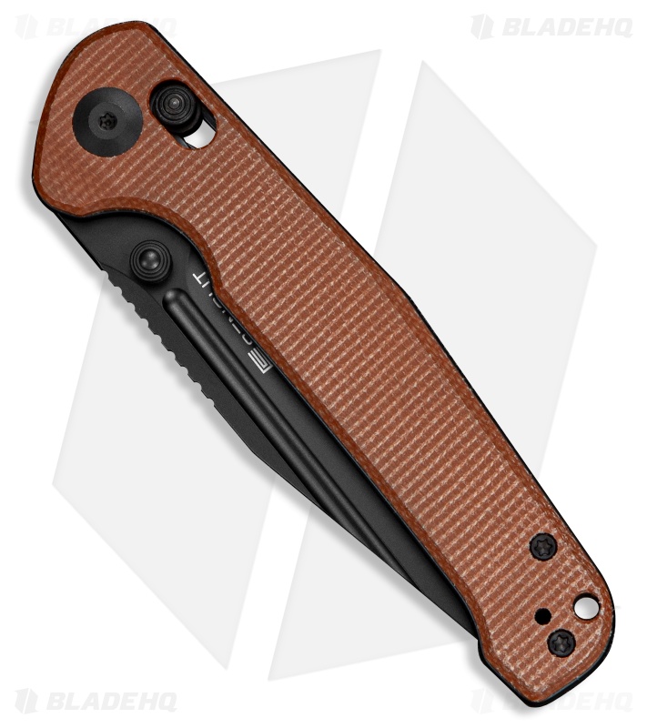 SENCUT Glenspar Crossbar Lock Knife Brown Canvas Micarta (3.5" Black)