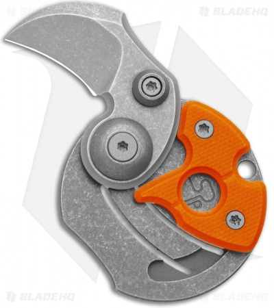 Serge Knife Co. Gen 2 Production Coin Claw Knife Orange G-10 (1" Tumbled)