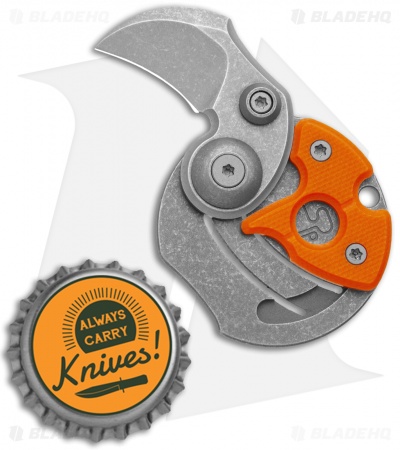 Serge Knife Co. Gen 2 Production Coin Claw Knife Orange G-10 (1" Tumbled)