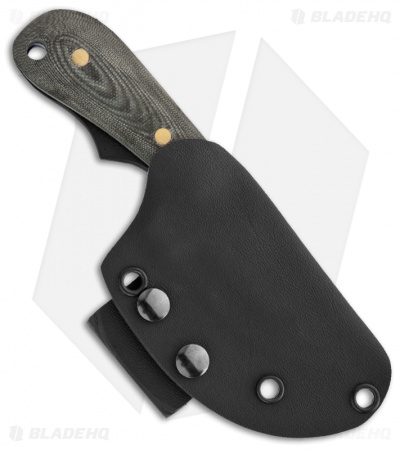 Shadow Tech Knives Backup Bowie Knife Fixed Blade Micarta (3" Black Plain)