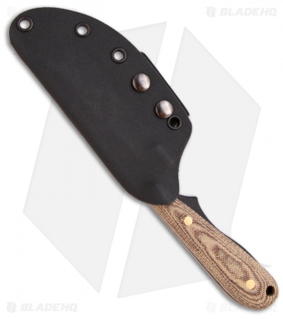 Shadow Tech Knives Wolf Drop Point Knife Fixed Blade Micarta (4.38" Black Plain)
