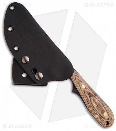 Shadow Tech Knives Wolf Bowie Knife Fixed Blade w/ Micarta (4.38" Black Plain)