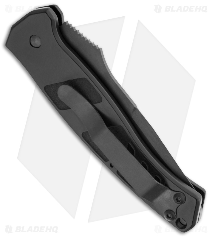 SigTac Automatic Tactical Knife w/ Drop Point (3.13" Black Plain)