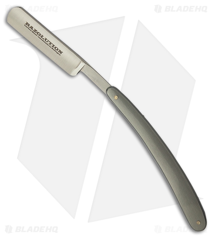SimbaTEC Razolution Straight Razor Blade Brushed Aluminum Blade HQ