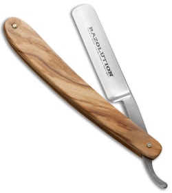 SimbaTEC Razolution Straight Razor Olive Wood (5/8" Carbon Steel) 88150