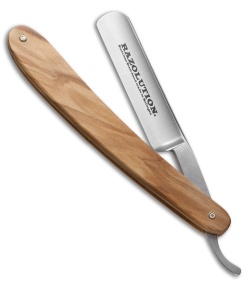 SimbaTEC Razolution Straight Razor Olive Wood (5/8" Stainless Steel) 88202