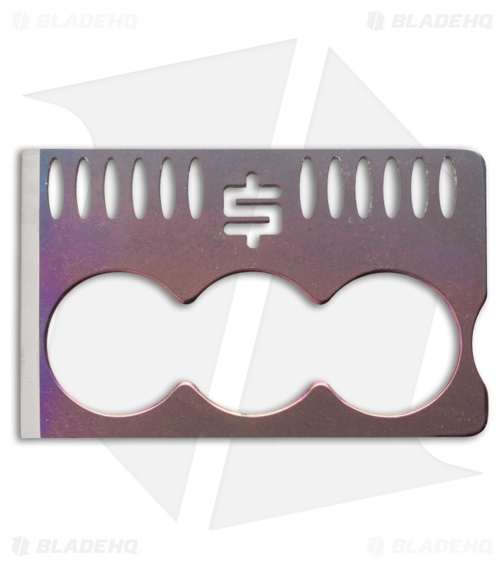 Snody Knives Crisis Card 3.0 Titanium CC Knife Purple Fade (Single-Edge)