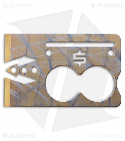 Snody Knives Crisis Card 2-Hole Titanium CC Knife Gold