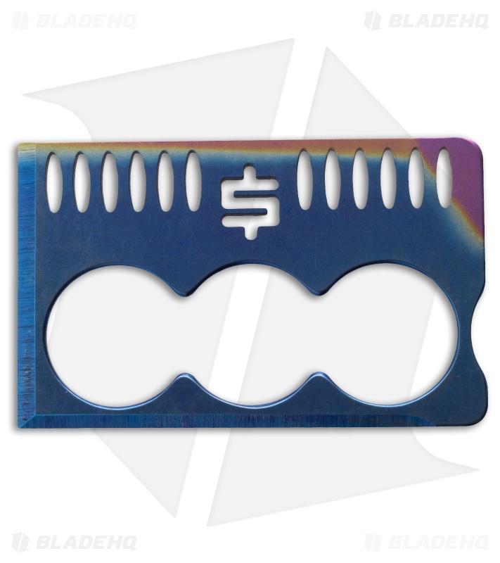 Snody Knives Crisis Card 3.0 Titanium CC Knife Blue (Two-Edges)