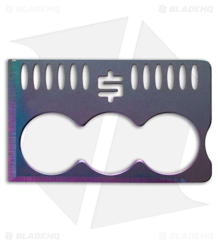 Snody Knives Crisis Card 3.0 Titanium CC Knife Violet Fade (Two-Edges)