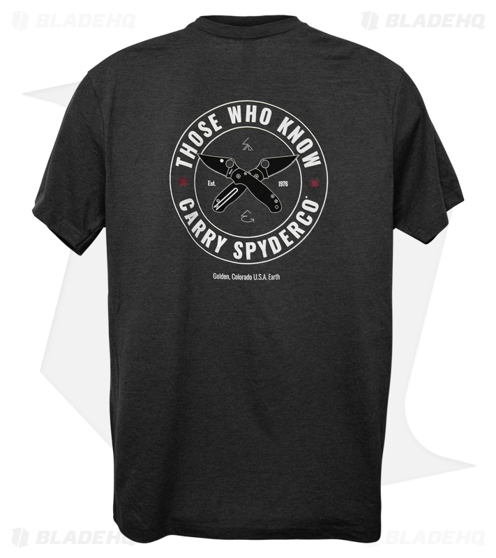 Spyderco Those Who Know Heather Dark Gray Short Sleeve T-Shirt