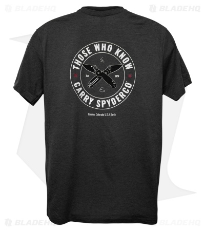 Spyderco Those Who Know Heather Dark Gray Short Sleeve T-Shirt