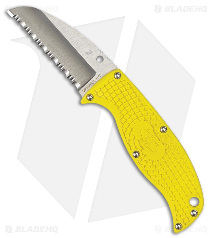 Spyderco Enuff Knife H1 Sheepsfoot Fixed Blade Yellow (2.75