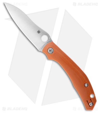 Spyderco Kapara Compression Lock Knife Burnt Orange G-10 (3.6" Satin Rex 121)