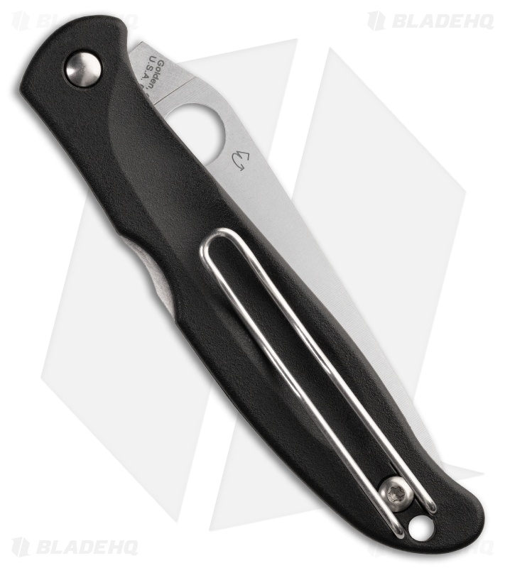 Spyderco Charisma Lightweight Lockback Knife Black FRN (3" Satin BD1N) C259PBK