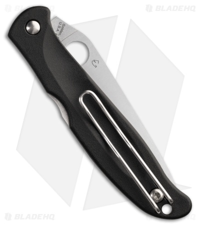 Spyderco Charisma Lightweight Lockback Knife Black FRN (3" Satin BD1N) C259PBK