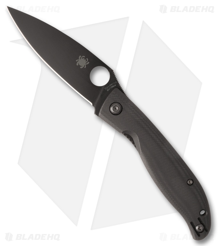 Spyderco Mantra 4 Liner Lock Knife Black G-10 (3.3" Black Oxide 8Cr13MoV)