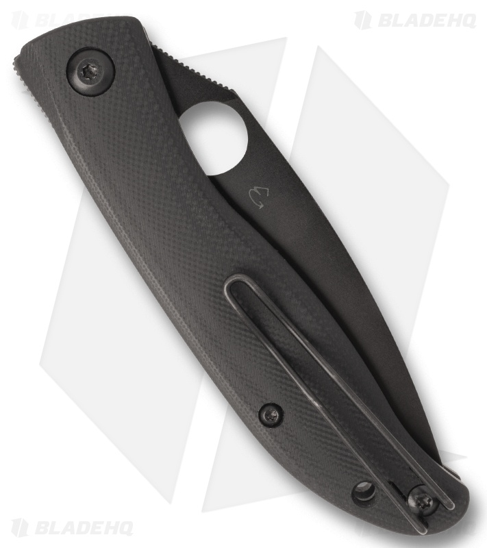 Spyderco Mantra 4 Liner Lock Knife Black G-10 (3.3" Black Oxide 8Cr13MoV)