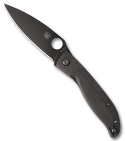 Spyderco Mantra 4 Liner Lock Knife Black G-10 (3.3" Black Oxide 8Cr13MoV)